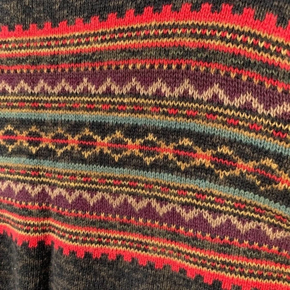 Vintage Tiara‎ International Fair Isle Knit Pullover Sweater Cottage Women's PL